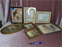 (5) Vintage Framed Pictures