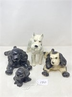 4 Dog Figures