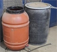 2 Plastic Barrels