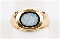 14K Gold and Opal Men's Ring