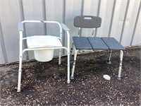 Sturdy Shower Chair & Portable Toilet