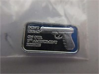 1 gram bar of .999 fine Silver