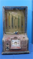Antique Bingo Ball Gum Penny Machine 9.5x9x17