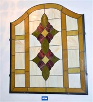Decorative Stained Glass Fireplace Screen -
