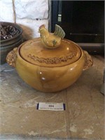 Ceramic Casserole Dish w/Rooster Lid