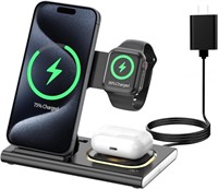 (P) Aresh Wireless Charger, 4 in 1 Folding Fast Wi