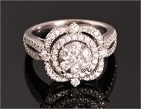 Diamond 14k White Gold Ladies' Fashion Ring