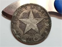 OF) 1915 Cuba silver 20 centavos