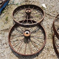2- 5"× 38" Steel Wheels