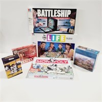 Boardgames: Battleship, Monopoly, Life