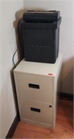 2 DRAWER FILE CABINET & ROYAL PAPER SHREDDER