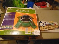 Christmas Tree Stand and Snowman Item