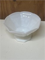 Grape pattern milk glass bowl