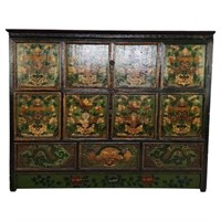"Painted Cupboard" - Tibet Floral & Shell Design