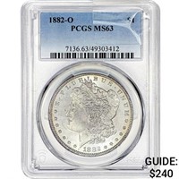 1882-O Morgan Silver Dollar PCGS MS63