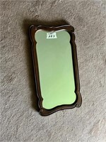 Hall mirror with wooden frame