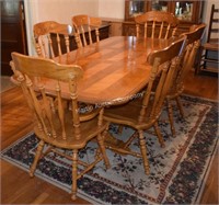 (D) Heavy Built Dining Table w/ 6 Chairs