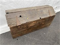 Vtg. Barn Wood Feed Chest