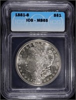 1881-S MORGAN DOLLAR ICG MS65