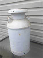 White Painted Milk Can