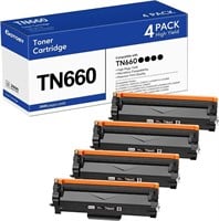 TN660 Toner Cartridge Replacement-4 pack, Black