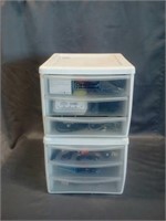 2 PC. Clearview 3 drawer organizer w/contents