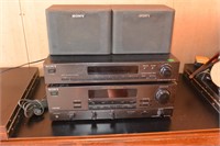 SONY TUNER, RECEIVER AND PAIR OF SPEAKERS