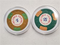 (2) Vintage El-Inca Las Vegas Casino Chips