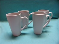 Set of 4 Tall Coffee Mugs