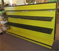 Double sided wood display rack. Measures: 54.75"