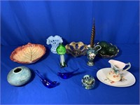 15+ PIECES COLORED GLASS