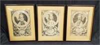 Group of three prints, royal portraits