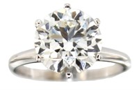 14kt Gold 4.01 ct VS Lab Diamond Solitaire Ring