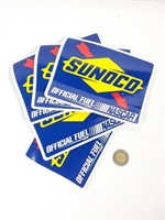 5 autocollants Sunoco stickers