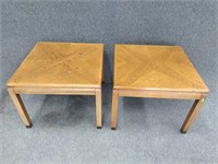 Vintage End Tables with Inlay