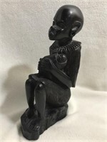 Hand carved wooden statue