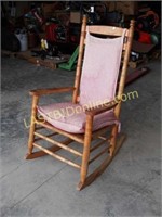 Wooden Rocking Chair with Cushions