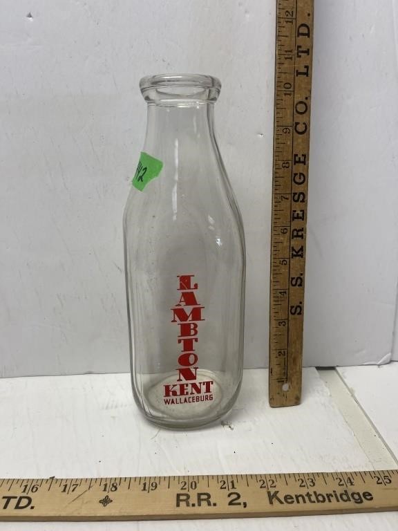 Lambton Kent Wallaceburg milk bottle