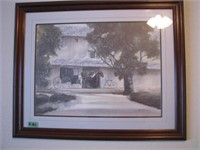 Framed Horse and buggy print