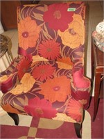 Floral print chair