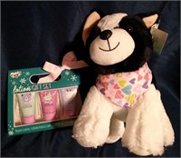 Puppy Plush & 3pc Body Lotion Gift Set