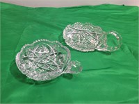 (2) Crystal Cut Glass Candy Dishes