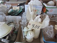 assortment of porcelain angels
