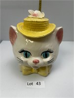 Vintage Meltox Cat Head Cookie Jar
