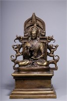 Qing Chinese Mix-Metal Bronze Buddha