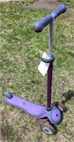 Purple 3 wheeled Scooter