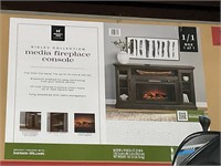 Media Fireplace console