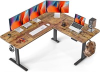 (NEW) FEZIBO L Shaped Standing Desk  63 Inch