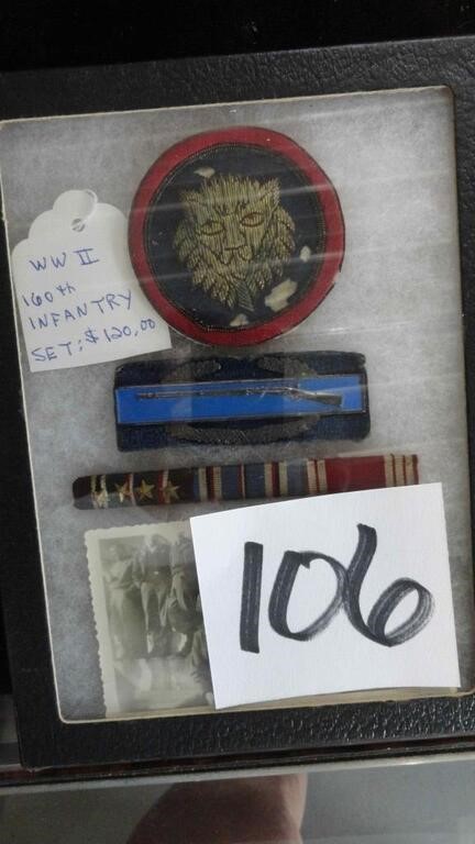 WWI 160th Infantry Set in Display Case