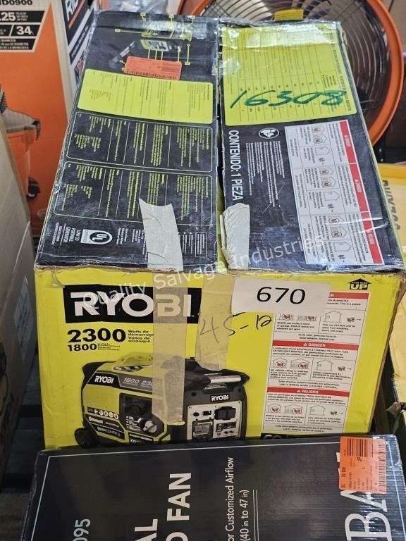 ryobi 2300 starting watt inverter generator